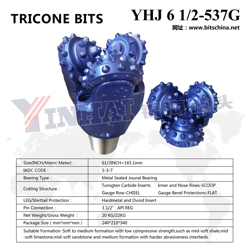 Factory Price API 5 7/8&quot; 6&quot; 6 1/2&quot; 6 3/4&quot; 149mm-171mm TCI Tricone Drill Bits/ Rock Drilling Bit/ Roller Cone Bit for Water/Oil/Gas Well Drilling
