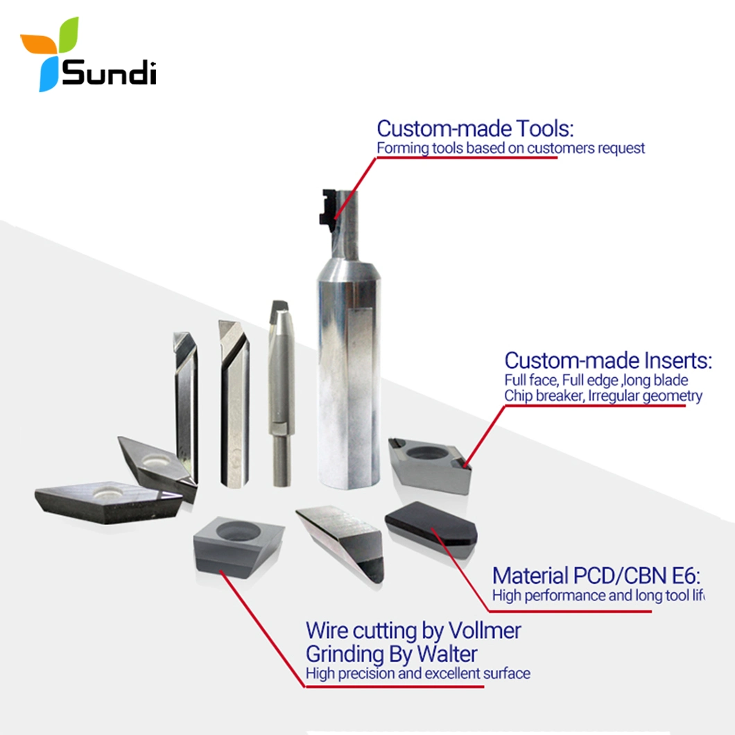 Special Shapes External Turning Grooving PCBN PCD Inserts Turning Tools