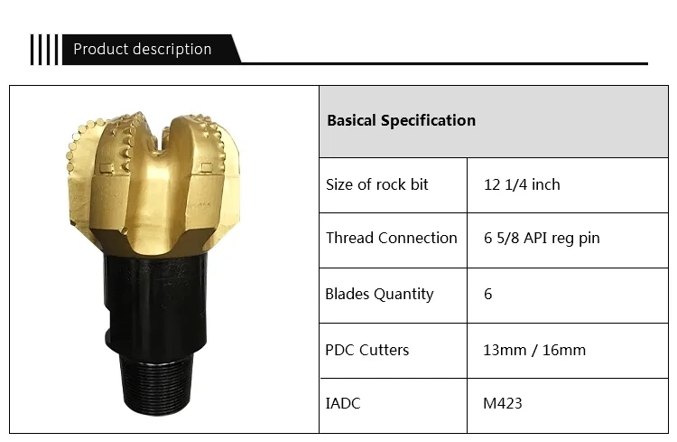 Best-Sell Steel Body PDC Drill Bit for Water Well Drilling