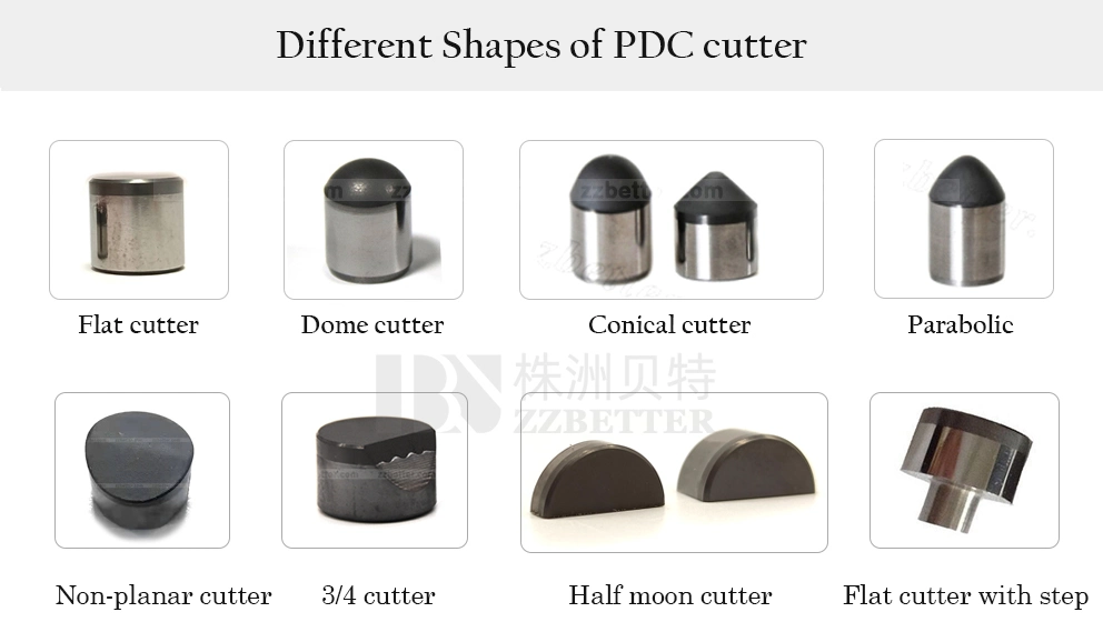 1308 1313 Polycrystalline Diamond Compact Drilling Bits PDC Cutter