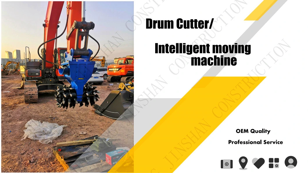 Excavator Horizontal Drum Cutter for Road Surface Crushing Mining Rock/Milling and Digging Machine